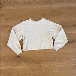 All Saints Cropped Sweatshirt Size S Beige